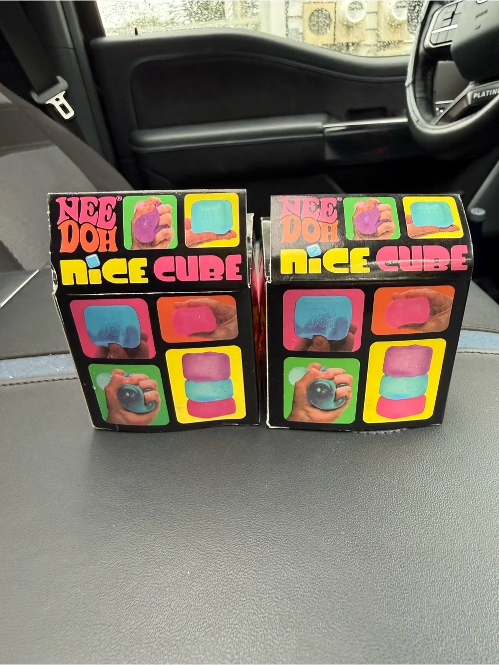 Needoh Nice Cube Squishy Toy - Pink